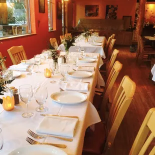 Dining room set up