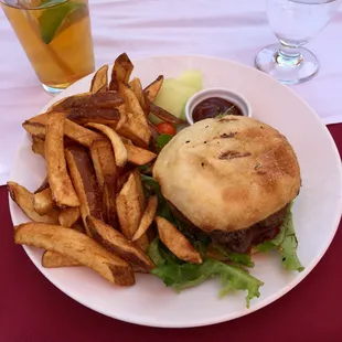 Waygu Burger with French Fries
