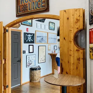 the entrance to the wheel house lounge
