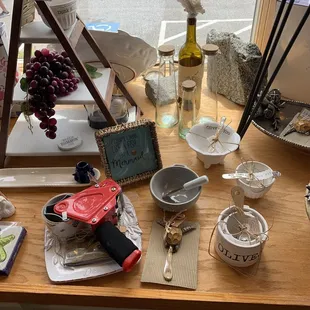 a variety of items on a table