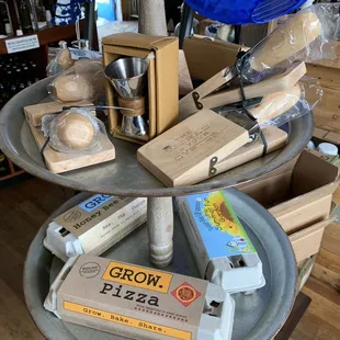 a variety of olive oil products