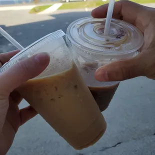 Sugar free vanilla latte and snickers latte