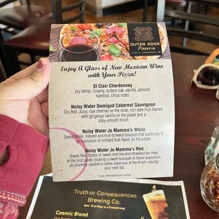 Wine menu