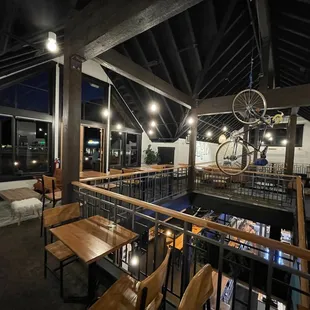 Upstairs bar and balcony