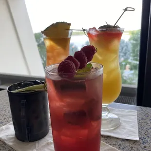 Moscow Mule, Raspberry Mojito, Captain's Mai Tai and the Rum Swizzle