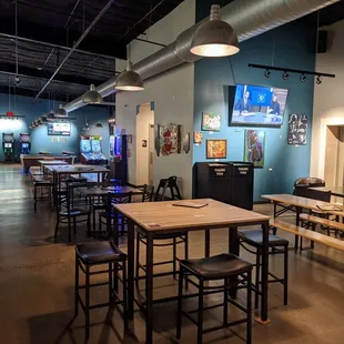 the inside of a brewery