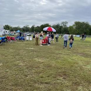 Lots of space to enjoy. Pop up vender handing out free popsicles. They even had boozy ones.