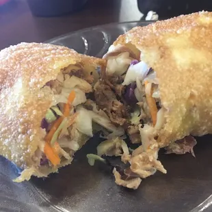 BBQ pork egg rolls!!! A must try!!