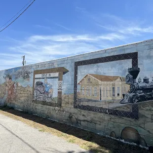 Mural on the outside wall.