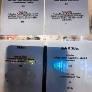 Menu of deliciousness