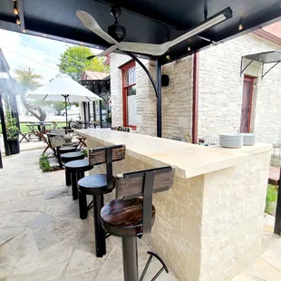 Outdoor bar area