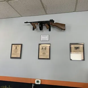 Some of the wall decorations inside.