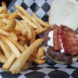 The Sheriff blue cheese burger