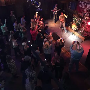 a group of people playing music