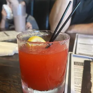 Very small - $11 for this rum punch, that is actually a slush.