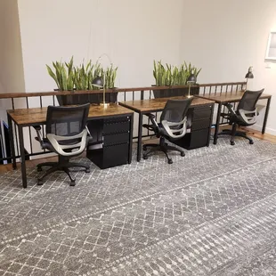 New dedicated desk space in the loft at Outlet