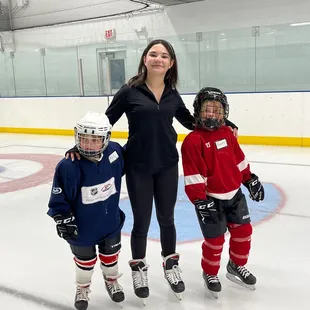 Rain and her hockey students. Great job today.