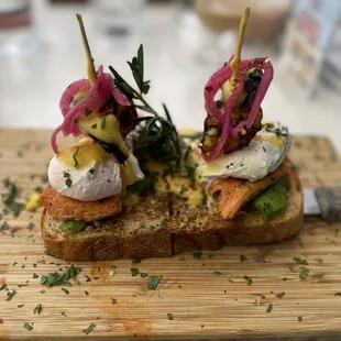 Salmon and Shrimp Benedict