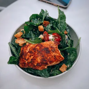 Hollywood Salad (sub mixed greens for baby Tuscan kale) / $11, w/ salmon / $8