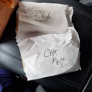 Club and Chicken Melt