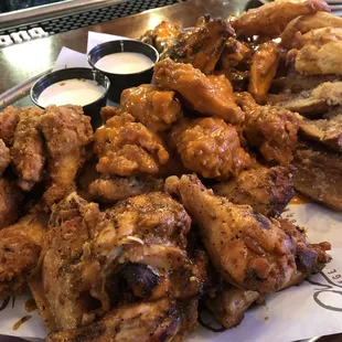 The Rizzo. 44 wings. Mix of grilled and fried.