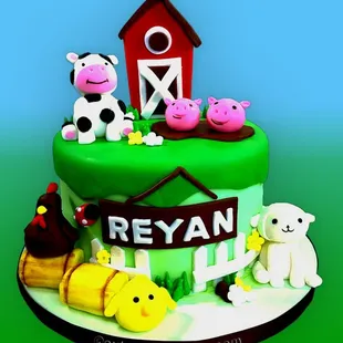 Farm animal cake