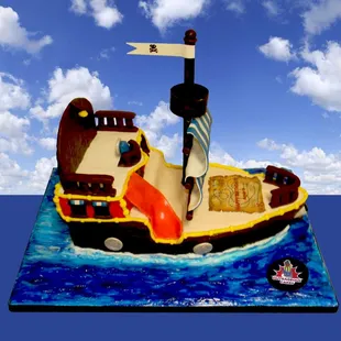 Pirate ship cake