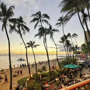 View from voyager lounge deck for evening happy hour