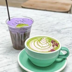 Matcha Rose Latte