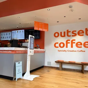 a coffee shop counter