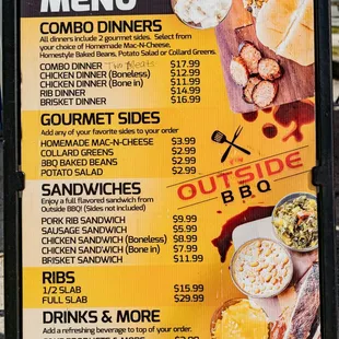 The menu