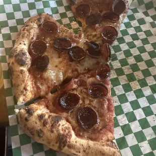 What was left of the pepperoni