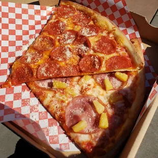 Pepperoni &amp; hawaiian