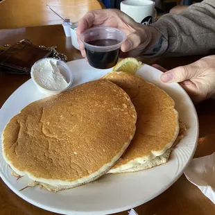 The pancakes at Outta Bounds Sports Bar &amp; Grill.