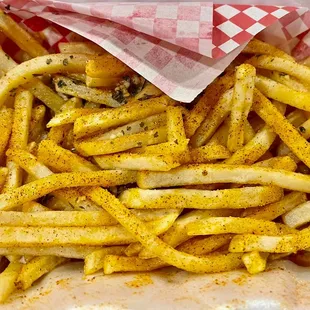 Buttery garlic fries.