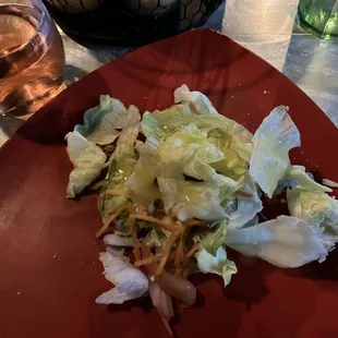 Salad with "pink" wine