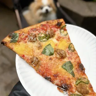 NY-style: ABP - Portuguese Sausage, Pineapple, Jalapeño | $6