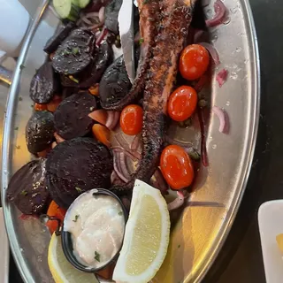Octopus and Beets Platter
