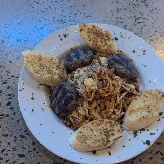Pasta with Greek Meatballs