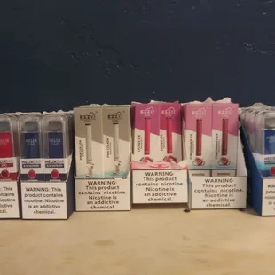 Current Disposables from Helix and Ezzy Oval available.