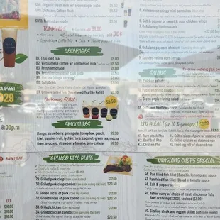 soups and chowder, menu