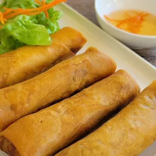 Fried spring rolls.