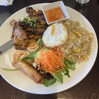 34. grilled chicken combo plate