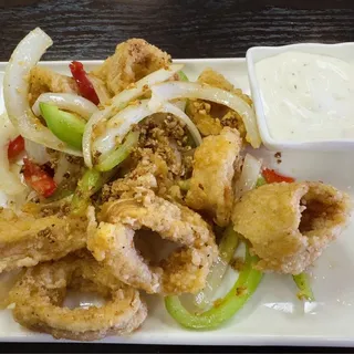 3. deep-fried calamari with salt & pepper