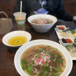 16. rare steak & beef ball pho