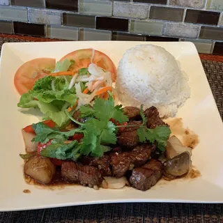 38. shaking beef cubes