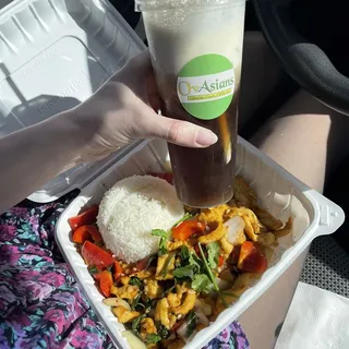 39. basil leaf with choice of meat