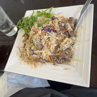 37. ovasians fried rice with choice of meat