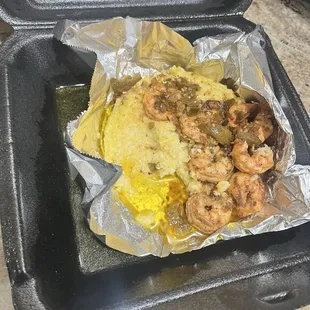 Shrimp and Grits oil soup.