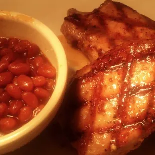 Pineapple-glazed pork chops